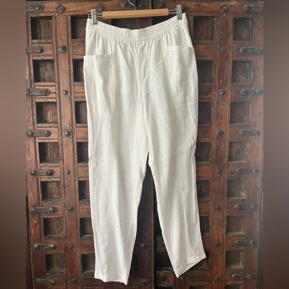 Old Navy White Linen Pants